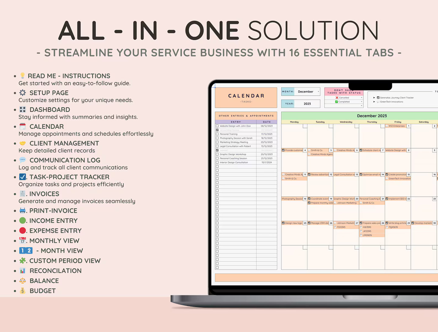 All-in-One Business Dashboard for Service Providers